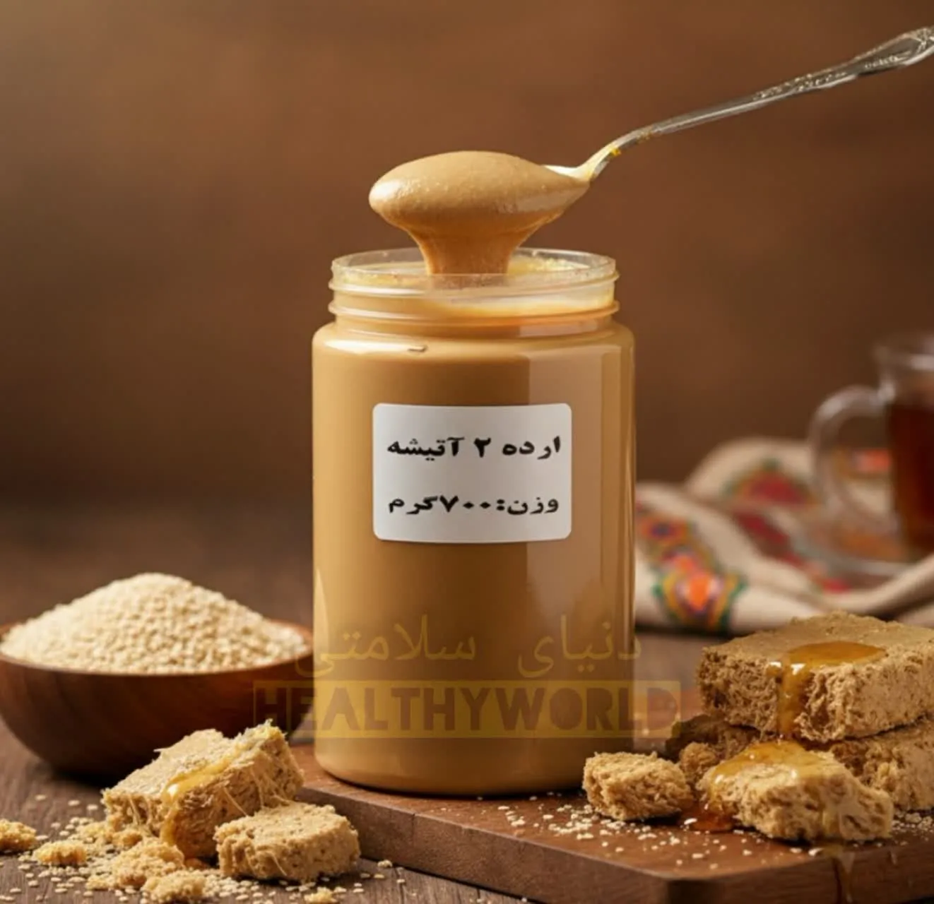 ارده سنتی دو اتیشه 700گرمی