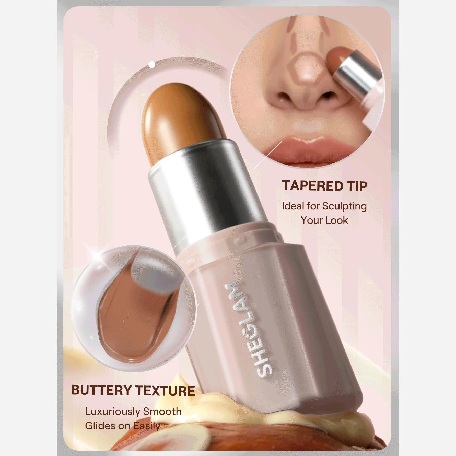 کانتور استیکی کره ای شیگلم مدل Buttery Buff رنگ Soft Tan 
