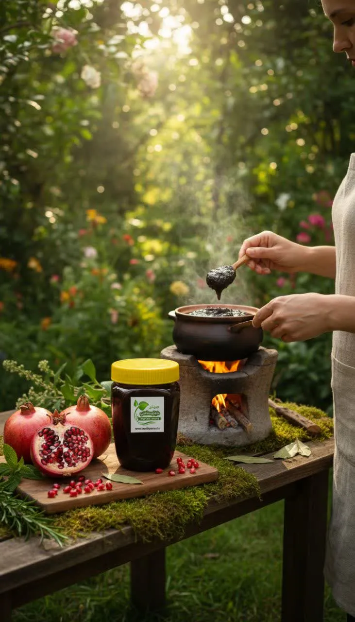 رب انار گوشتی ملس خانگی یک کیلو