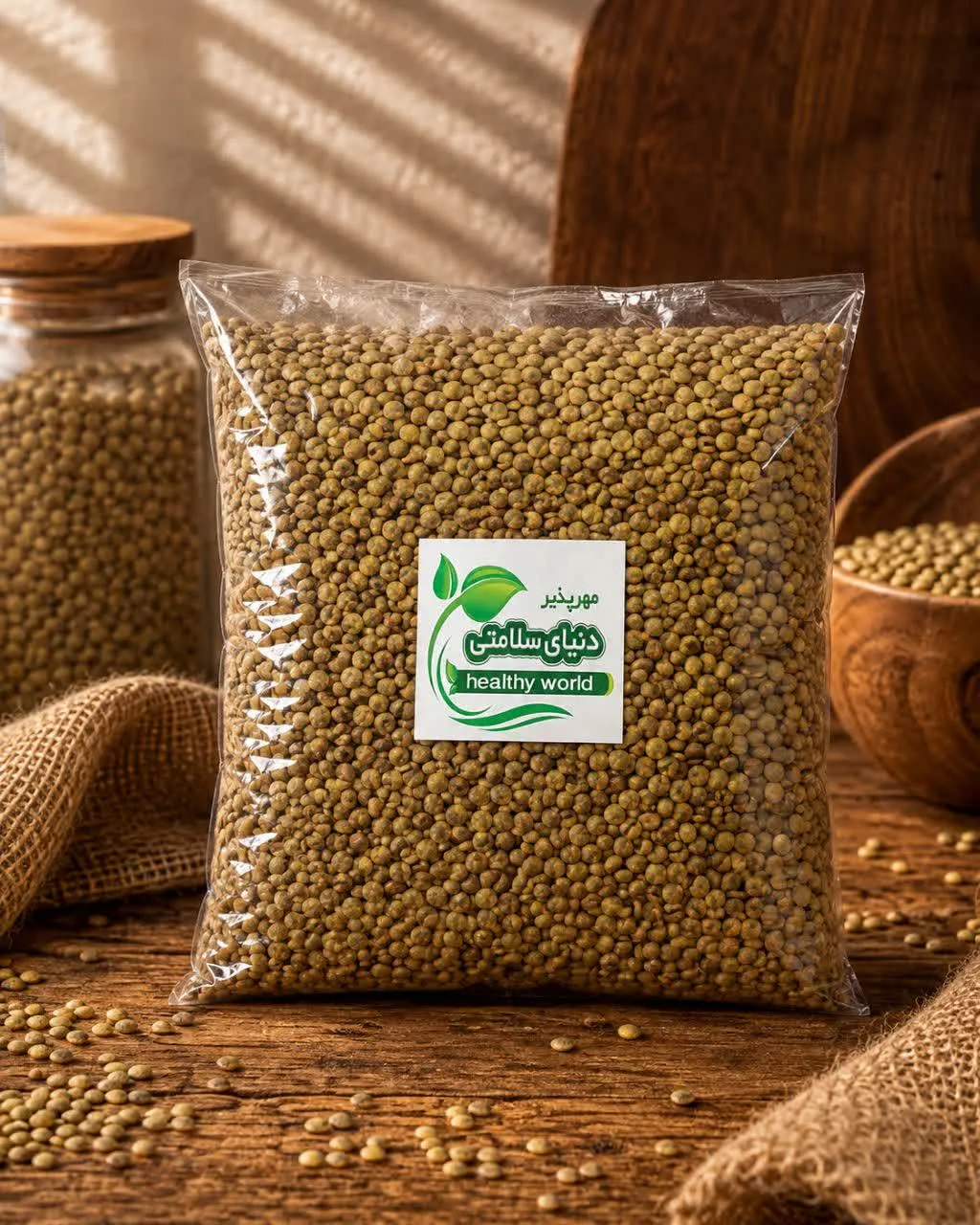 عدس سبز یک کیلویی