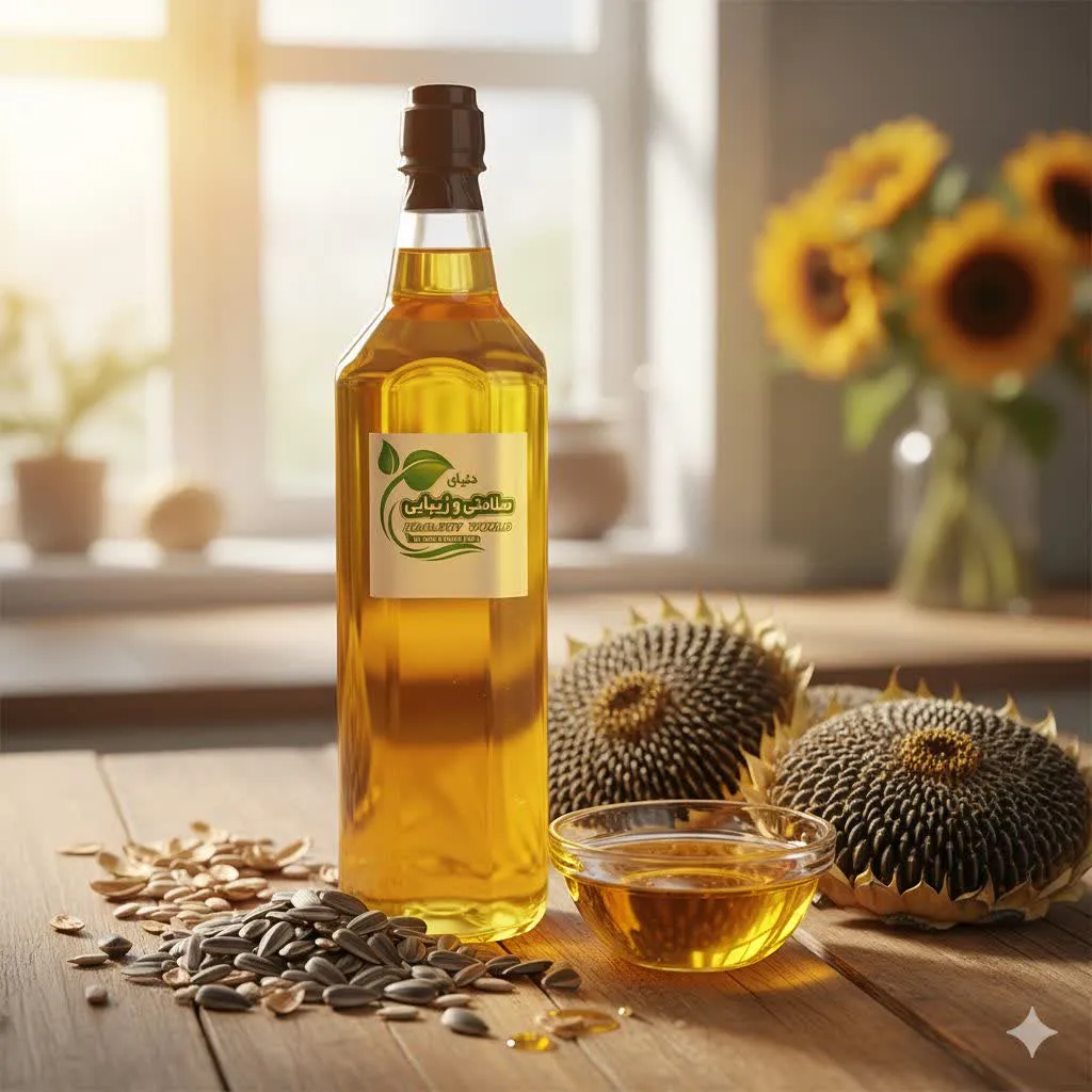 روغن آفتابگردان طبیعی یک لیتری