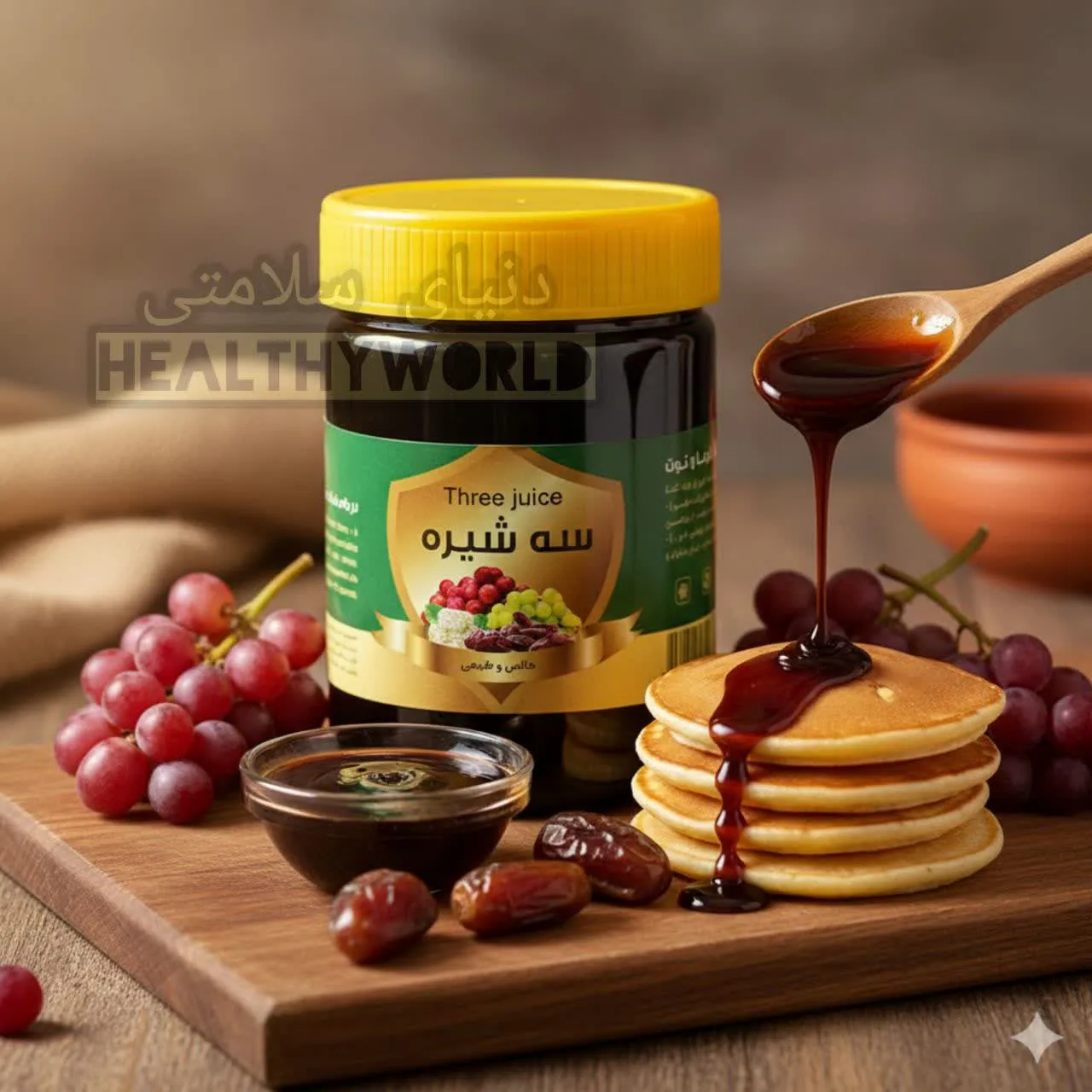 سه شیره توت و انگور و خرما 500گرمی
