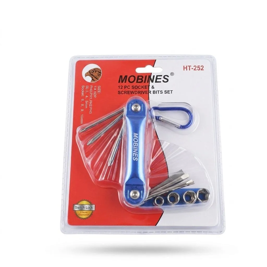 ست 12 پارچه پیچگوشتی و سری بکس موباینس مدل HT-252