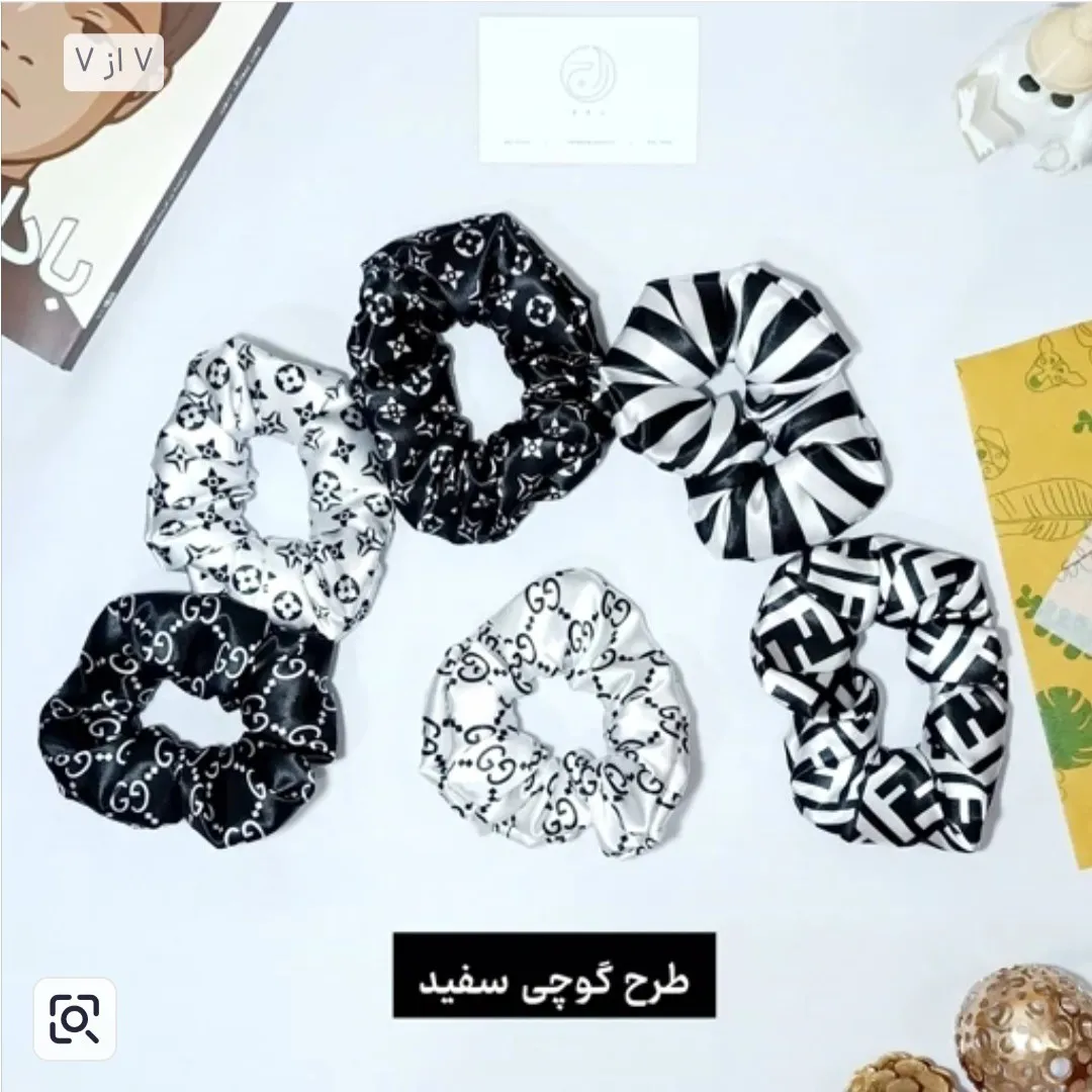 کش ساتن اسکرانچی طرح کلاسیک رَج
