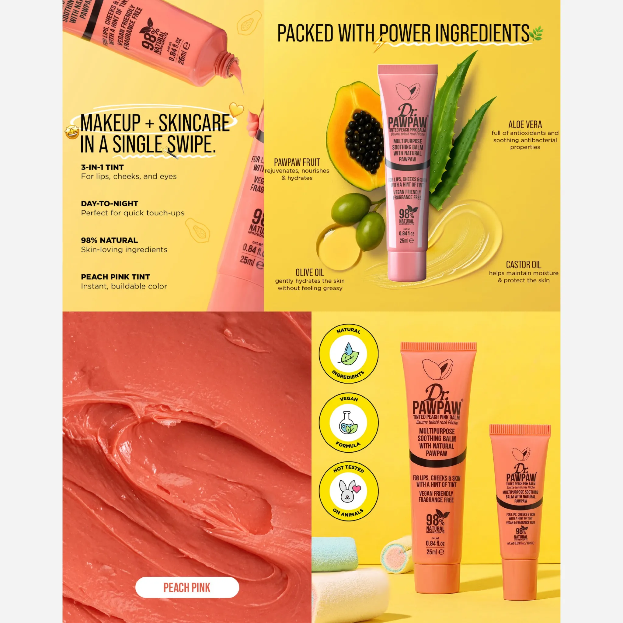 بالم لب رنگی دکتر پاو پاو (Dr.PAWPAW Tinted Lip Balm)