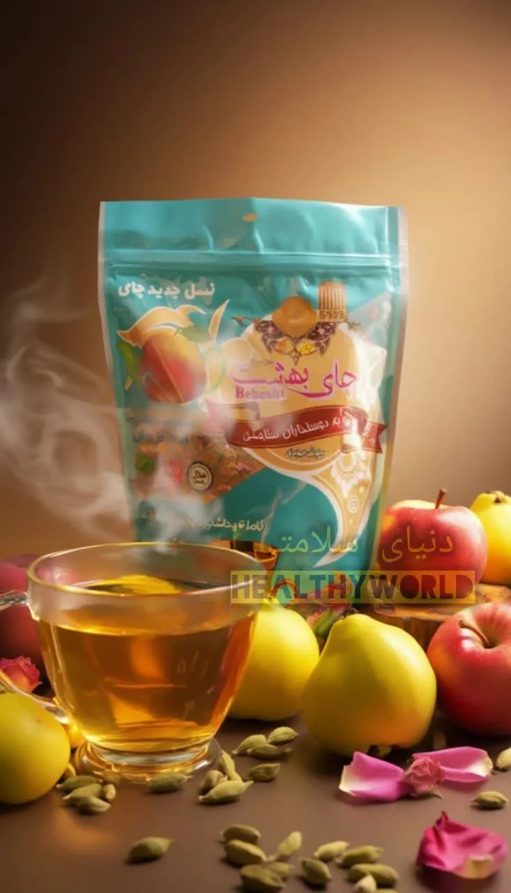 دمنوش به و سیب با هل و گل محمدی 200گرم