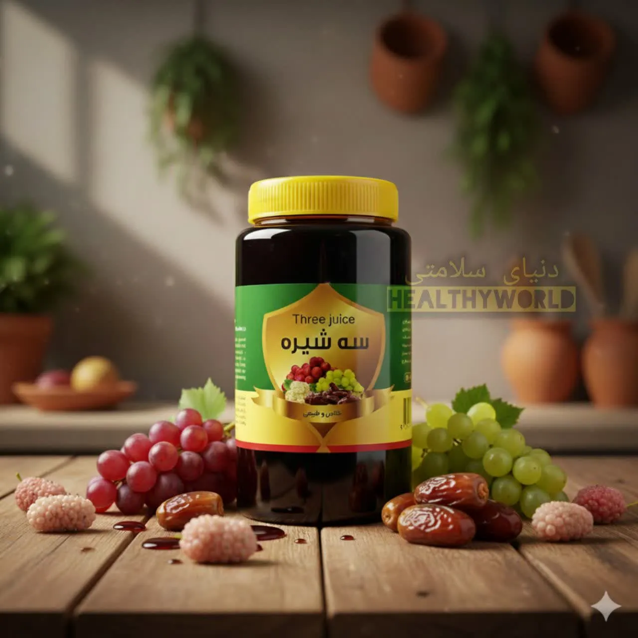 سه شیره توت و انگور و خرما 1000گرم