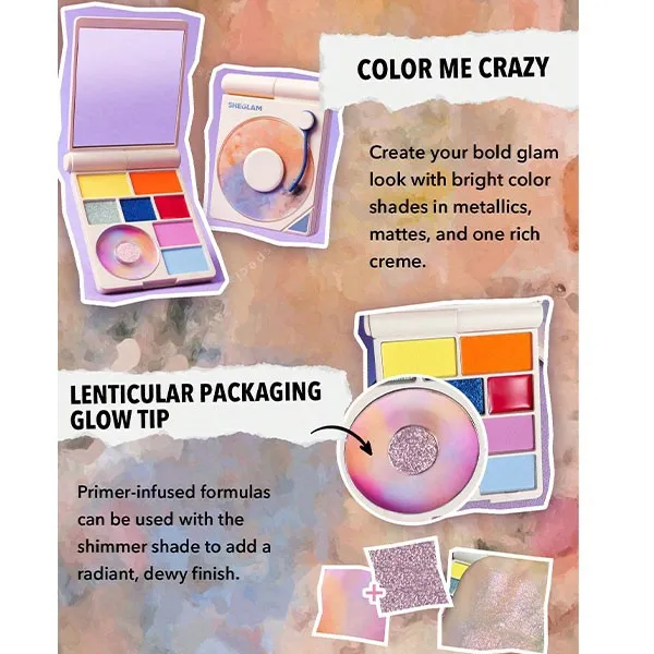 پالت سایه چشم گرامافونی کالر می کریزی شیگلم Sheglam Color Me Crazy EyeShadow Palette