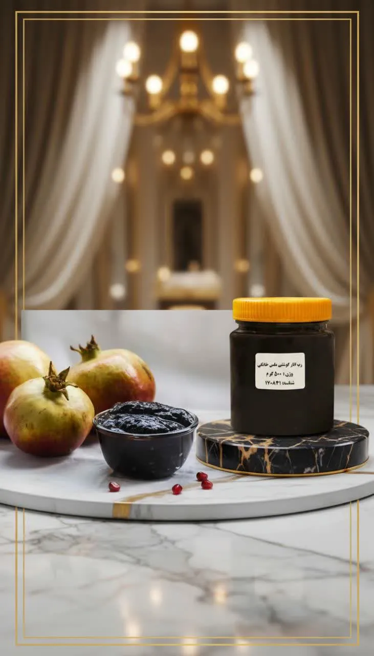 رب انار گوشتی ملس خانگی 500 گرم
