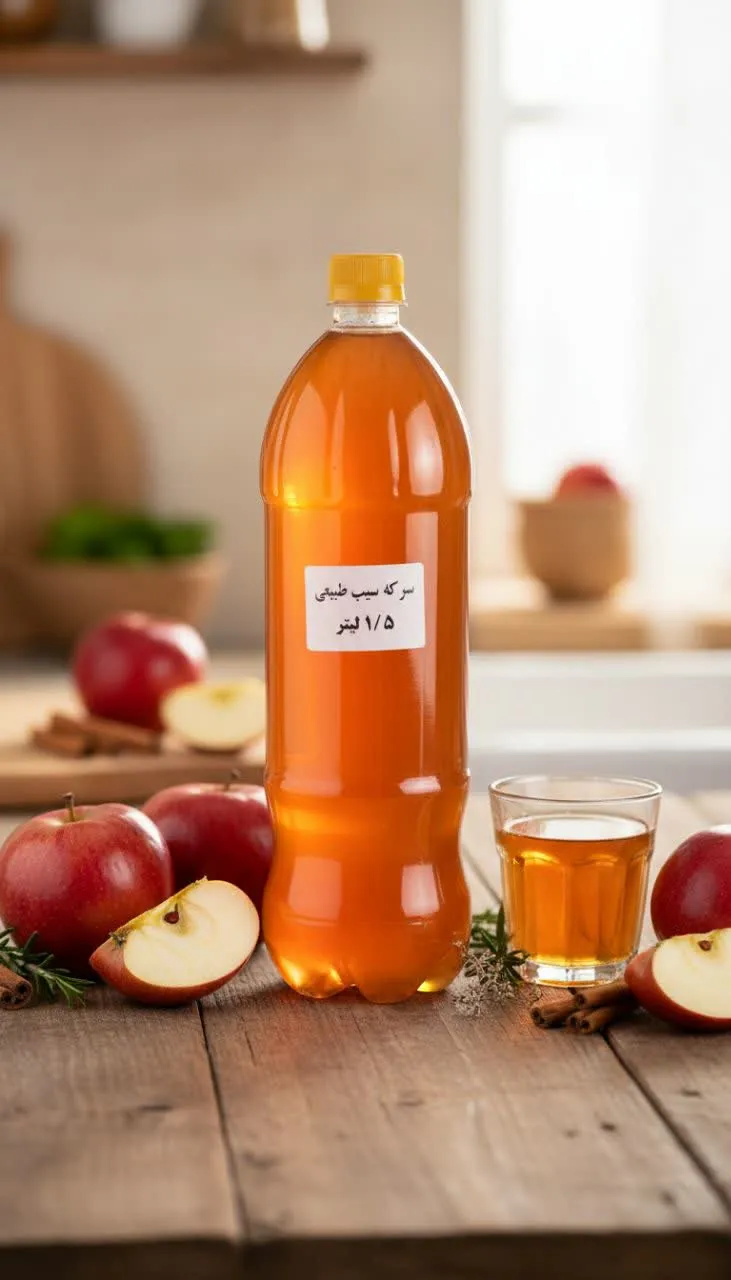 سرکه سیب طبیعی 1.5 لیتر