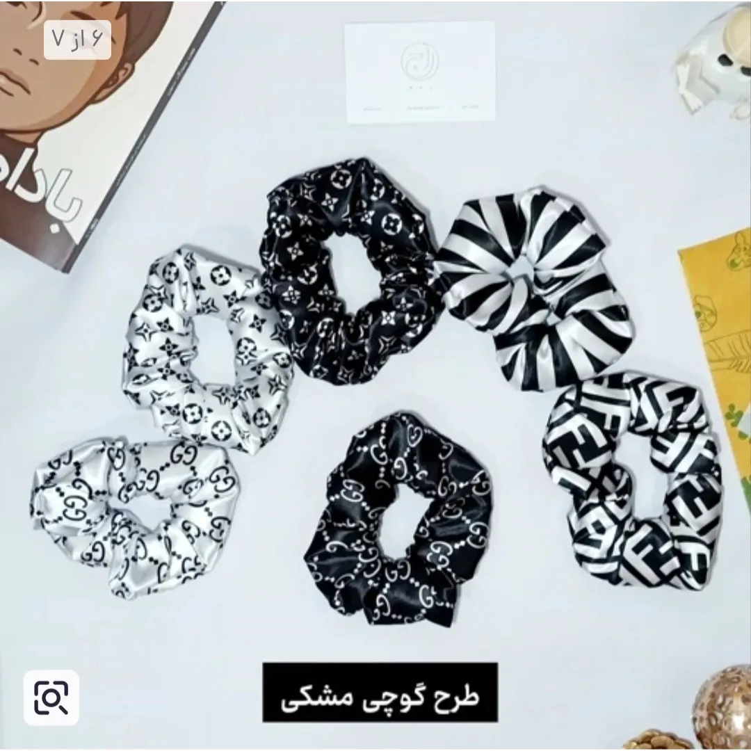 کش ساتن اسکرانچی طرح کلاسیک رَج