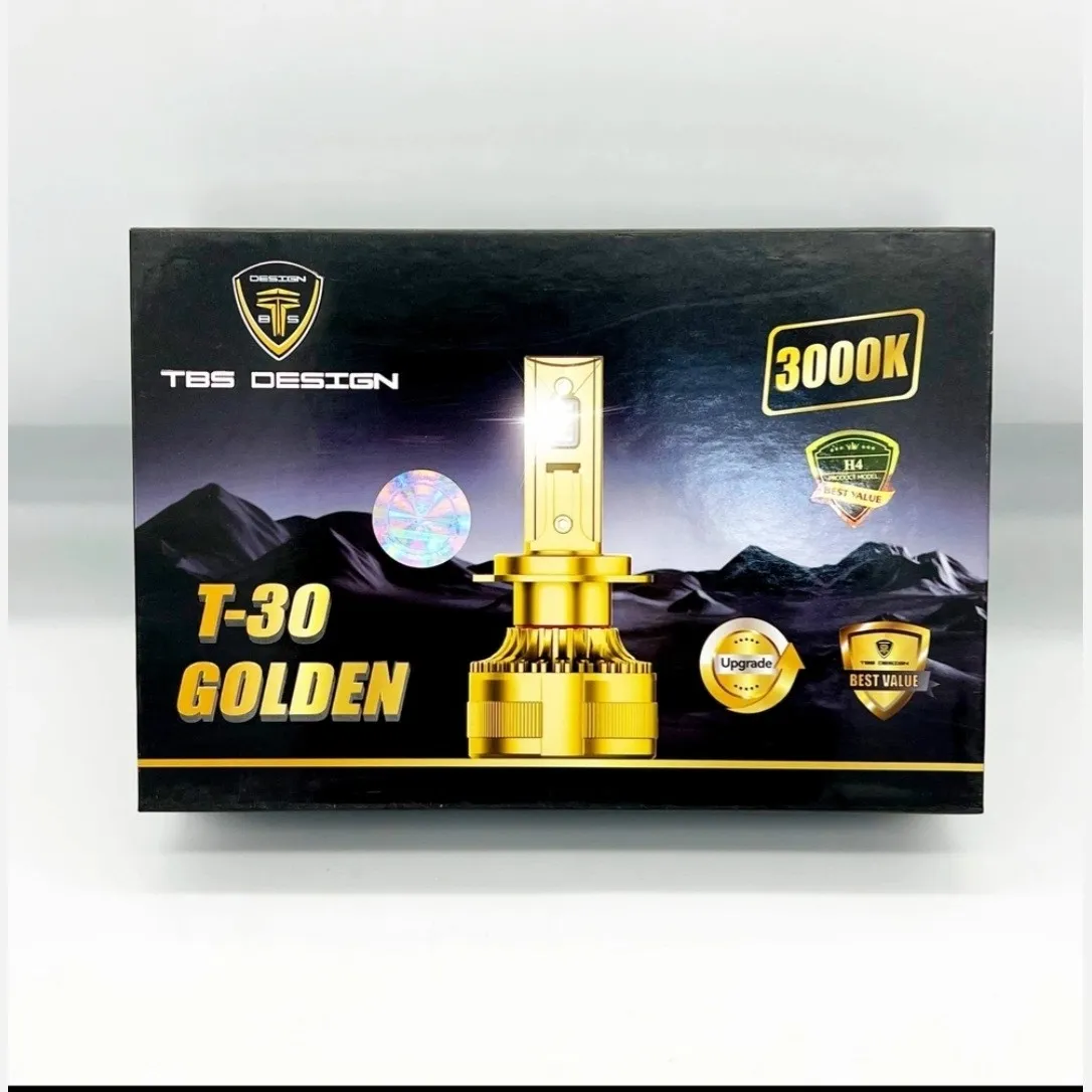 هدلایتT30 Golden پایهH4 رنگ زرد لیمویی3000کلوین 160وات