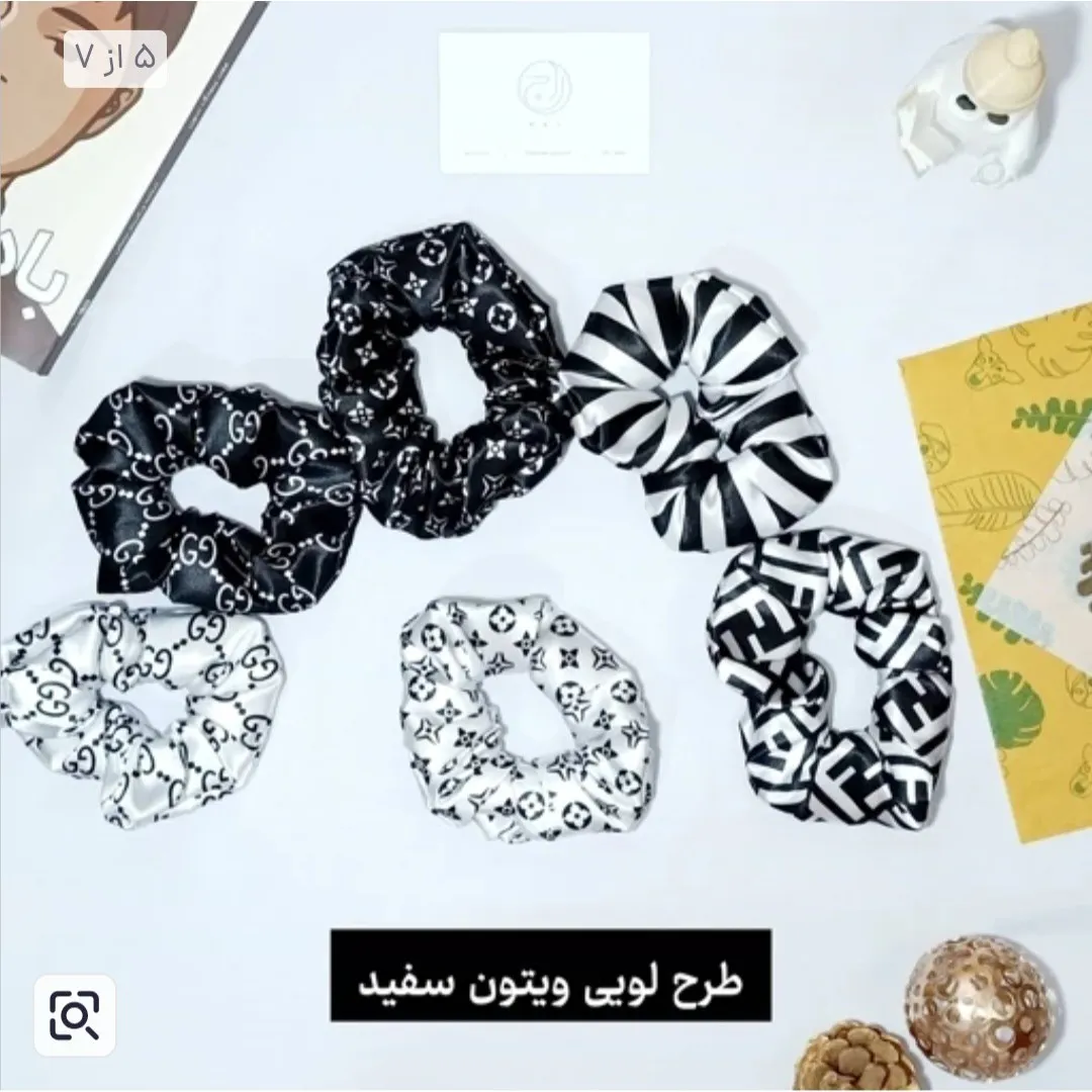 کش ساتن اسکرانچی طرح کلاسیک رَج