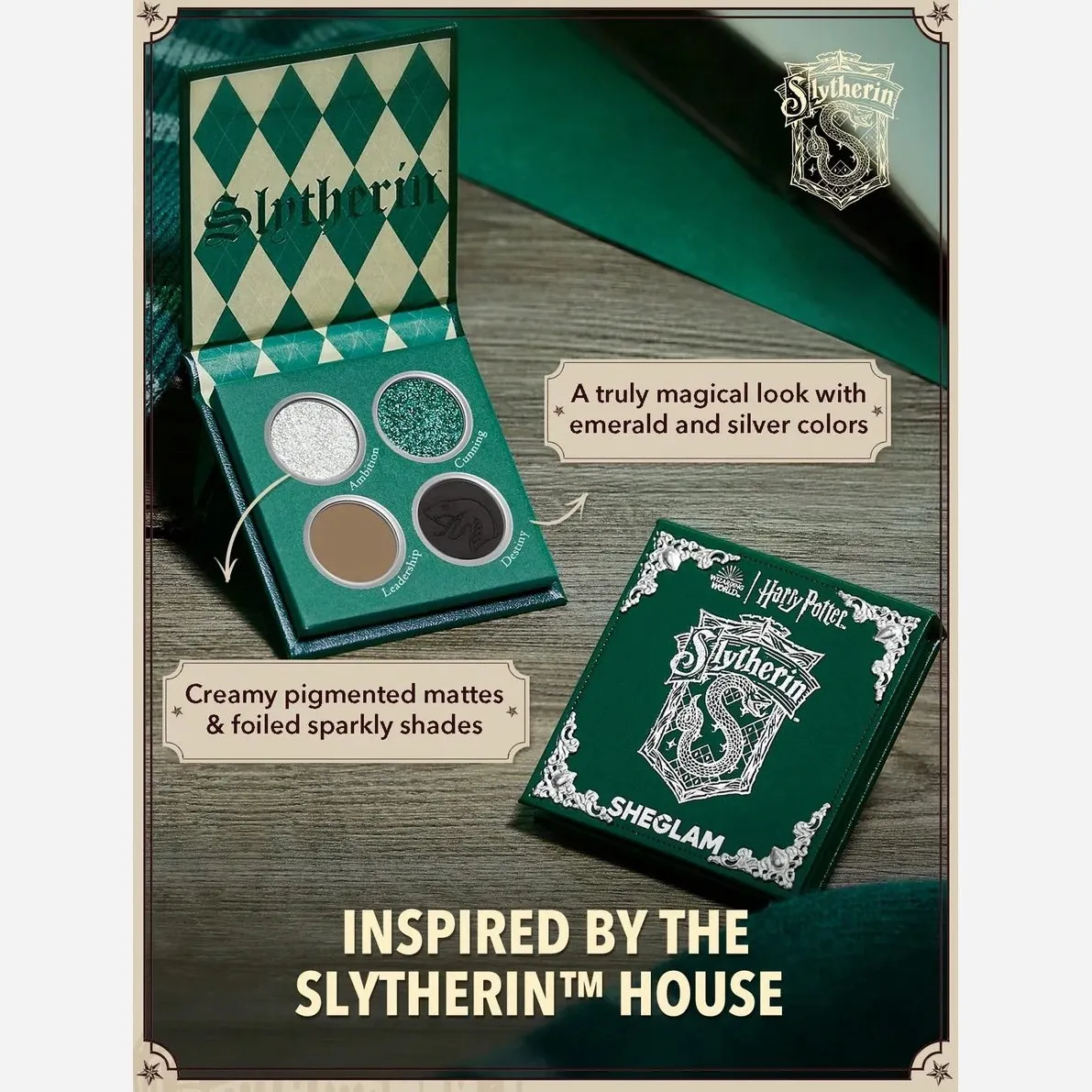 پالت سایه شیگلم 4رنگ از کالکشن هری پاتر مدل Hogwarts Houses