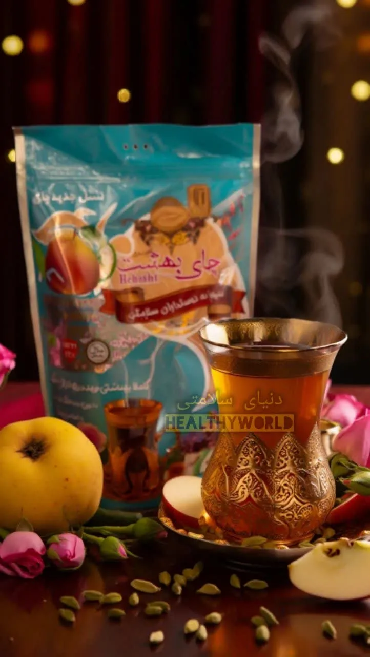 دمنوش به و سیب با هل و گل محمدی 200گرم