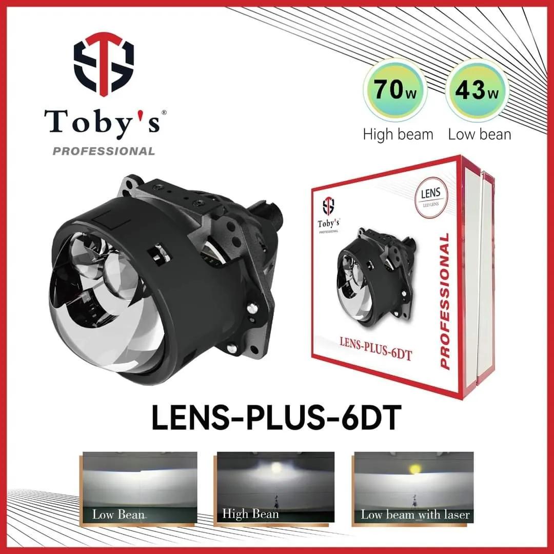 سوپر لنز2لیزر جغدیlens plas 6DTنوربالا وپایین شرکت توبیز 1سال گارانتی نور فوق العاده بسته2عددی