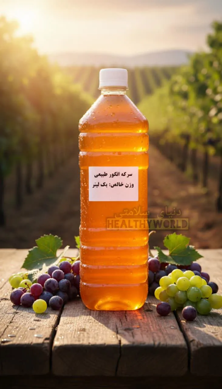 سرکه انگور طبیعی یک لیتری