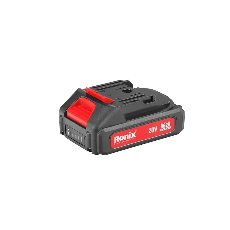 دریل پیچگوشتی شارژی رونیکس مدل RH-8620 با سهنظام خودکار 10 میلیمتر، باتری 20 ولت، سیستم گردش چپگرد و راستگرد، طراحی