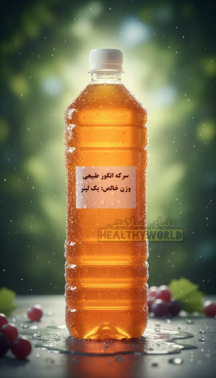 سرکه انگور طبیعی یک لیتری