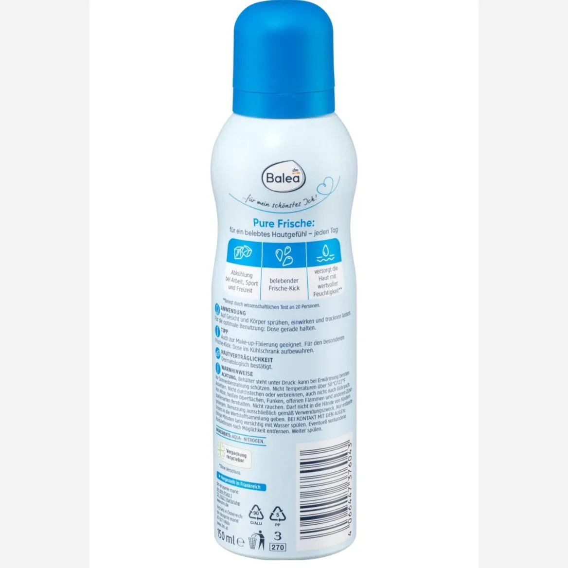 اسپری آب خنک کننده و فیکس کننده آرایش آکوا باله آ آلمان اصل AQUA 