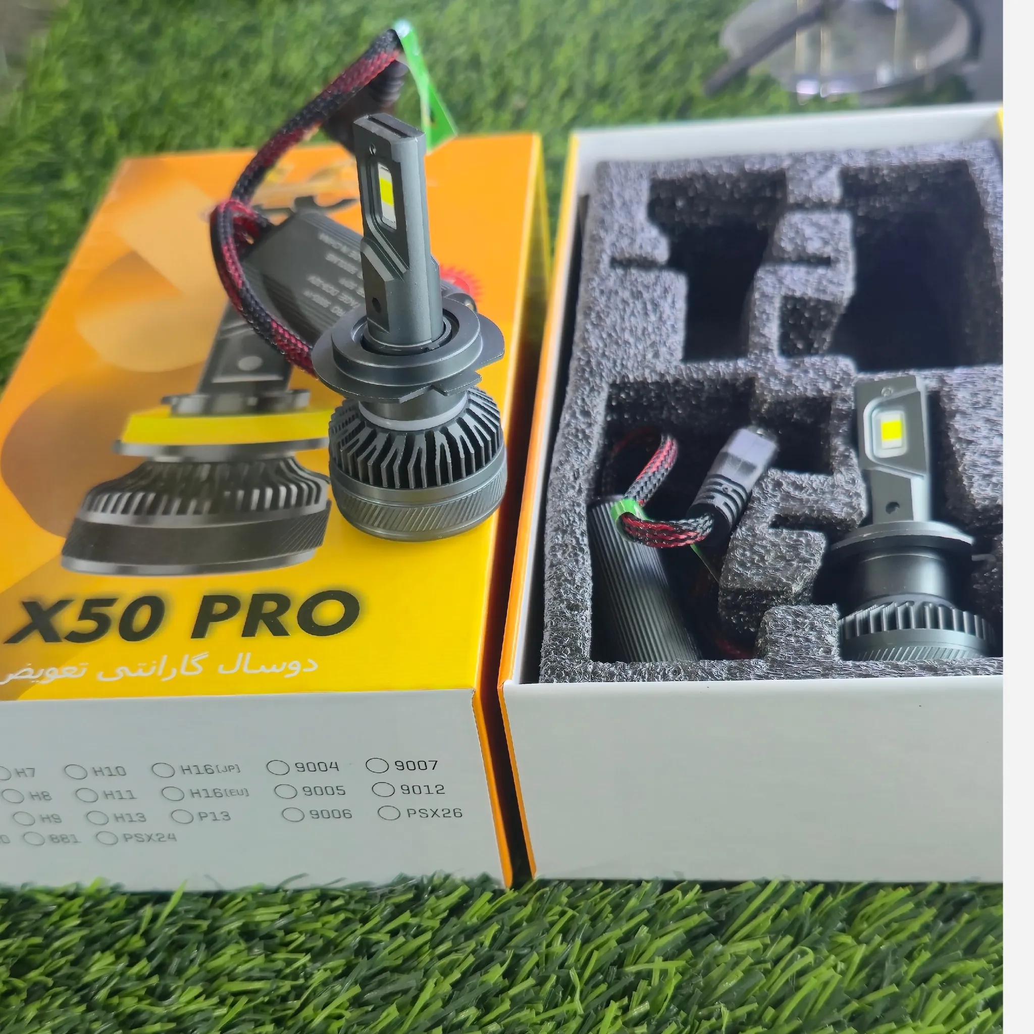 هدلایت X50 pro پایه H7 محصول Lc ledco شرکت توبیز با 2 سال گارانتی تعویض