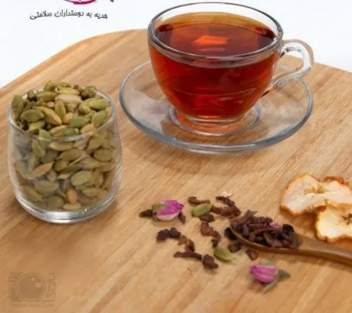 دمنوش به و سیب با هل و گل محمدی 200گرم