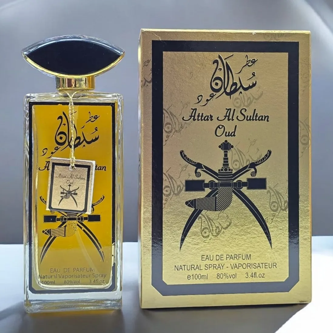 ادکلن سلطان عود طلایی حجم صدمیل کیفیت عالی