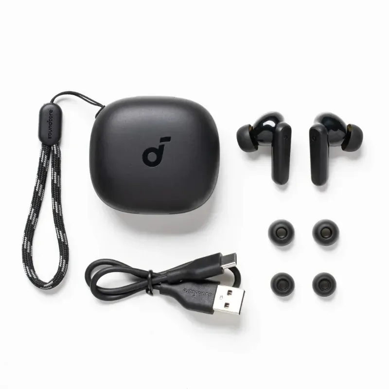 هدفون بلوتوثی انکر مدل SoundCore R50i A3949 بدون قابلیت نویز کنسلینگ، درگاه شارژ USB Type-C، دارای فناوری AI-Enhanced Calls برای کاهش نویز و بهبود مکالمات، مقاوم در برابر رطوبت و عرق