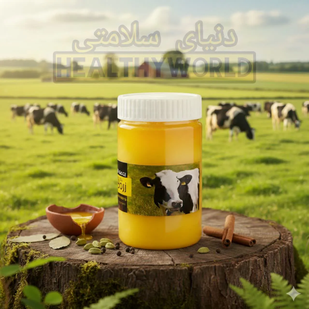 روغن حیوانی زرد گاوی 500گرمی