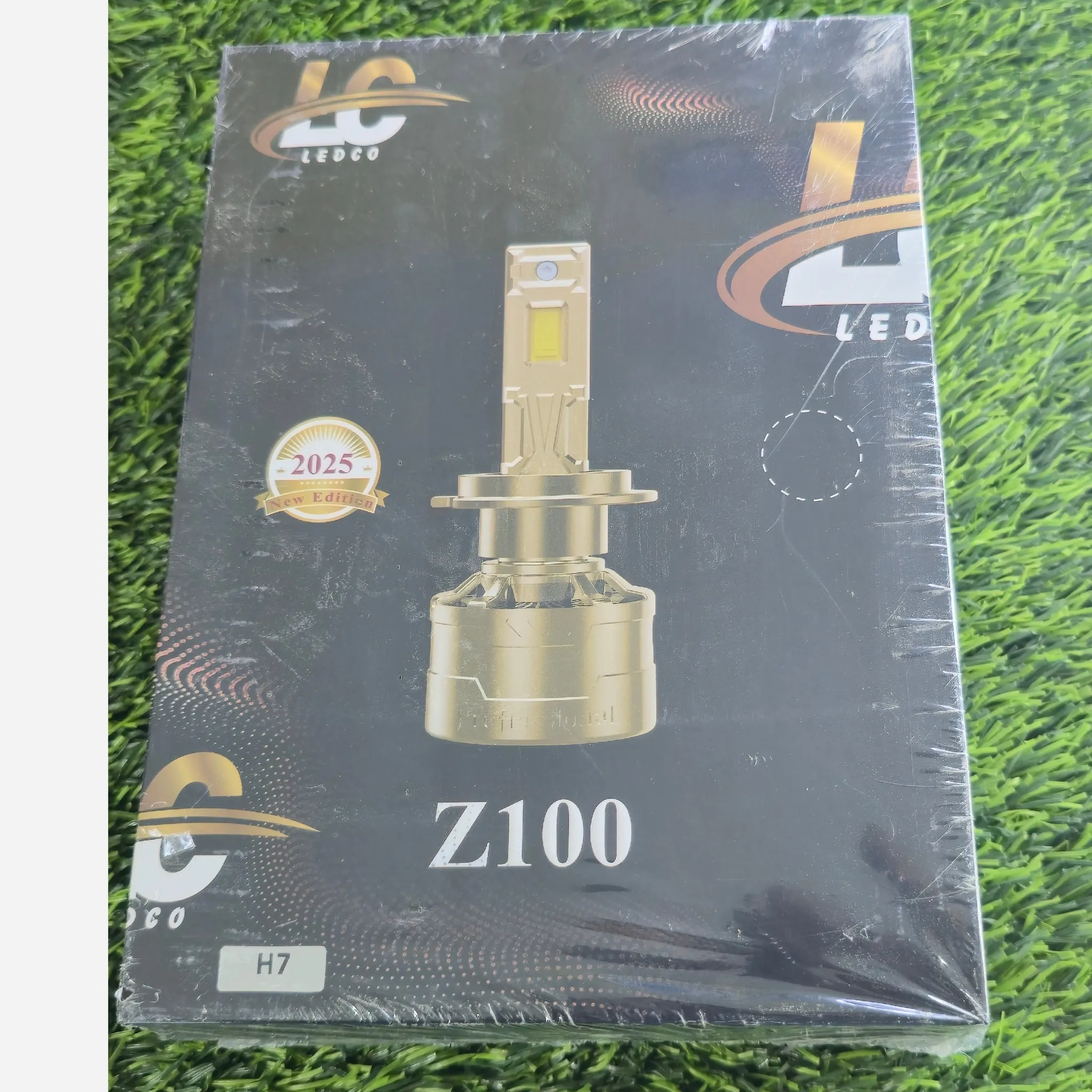 هدلایت Z100 پایه H7 گلد طلایی محصولLC شرکت ledco توبیز دوسال گارانتی تعویض 