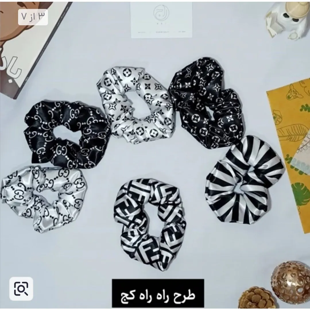 کش ساتن اسکرانچی طرح کلاسیک رَج