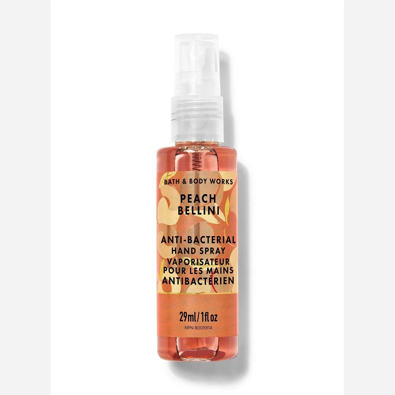 اسپری ژل ضدعفونی کننده دست بث اند بادی پیچ بلینی peach bellini