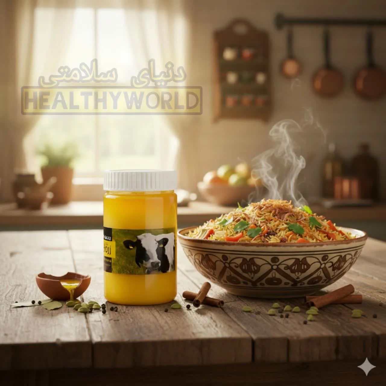 روغن حیوانی زرد گاوی 500گرمی