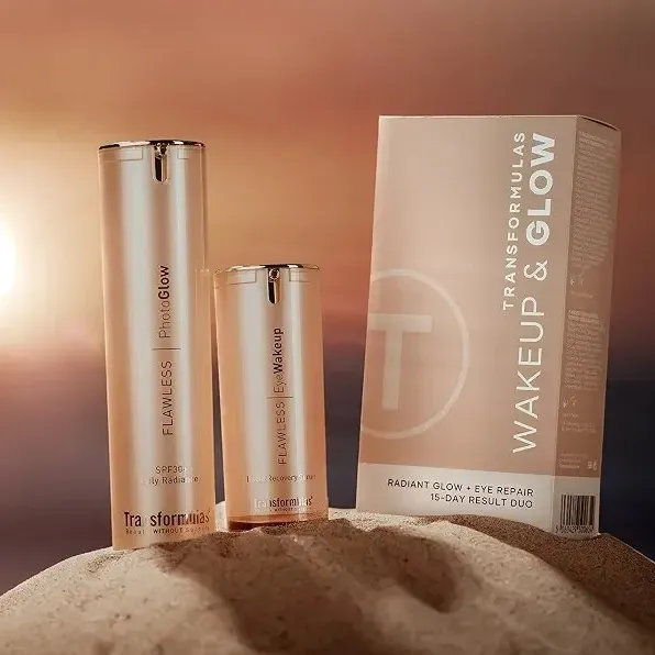 ست مرطوبکننده و روشنکننده پوست با spf30 Transformulas Wake Up & Glow Duo Flawless
