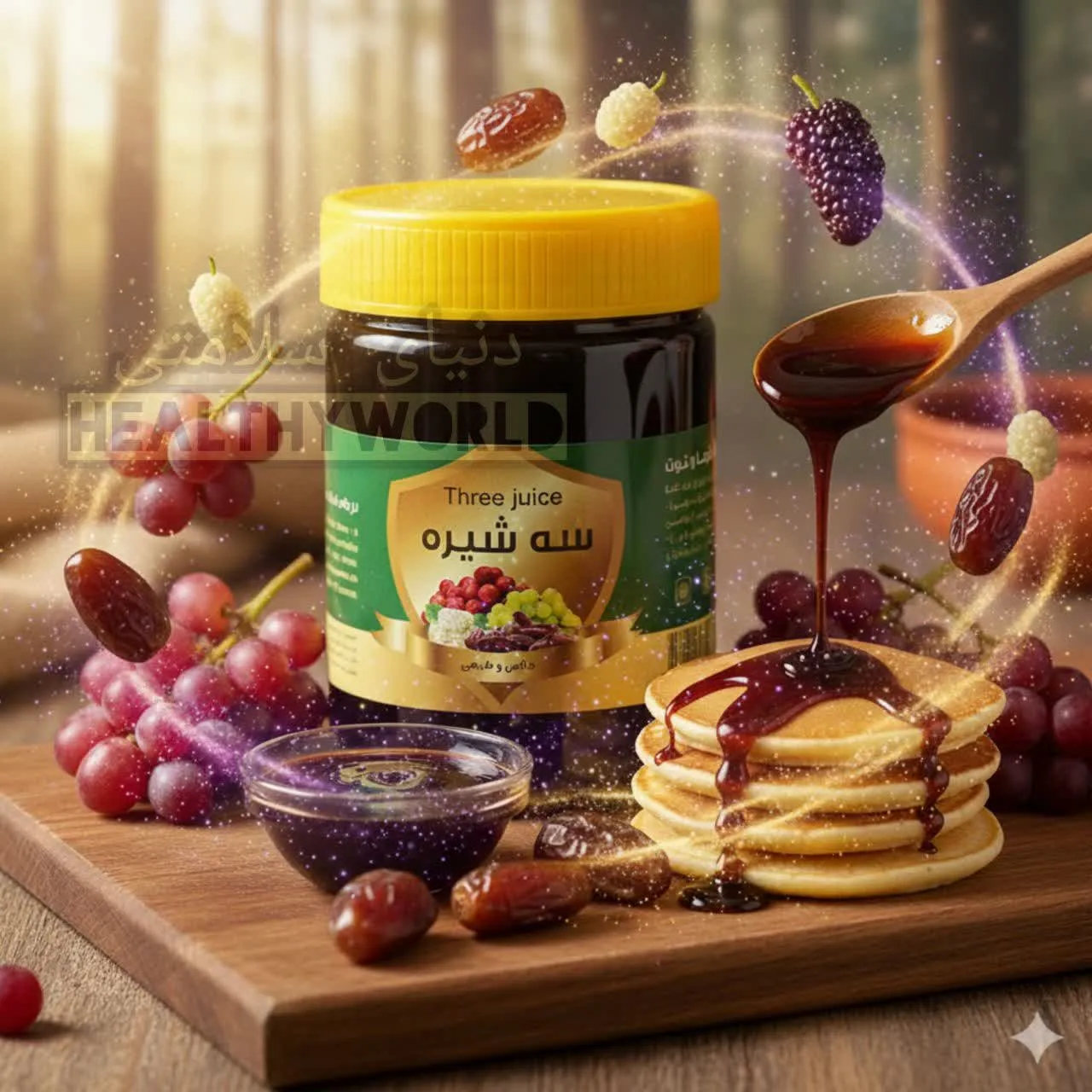 سه شیره توت و انگور و خرما 500گرمی