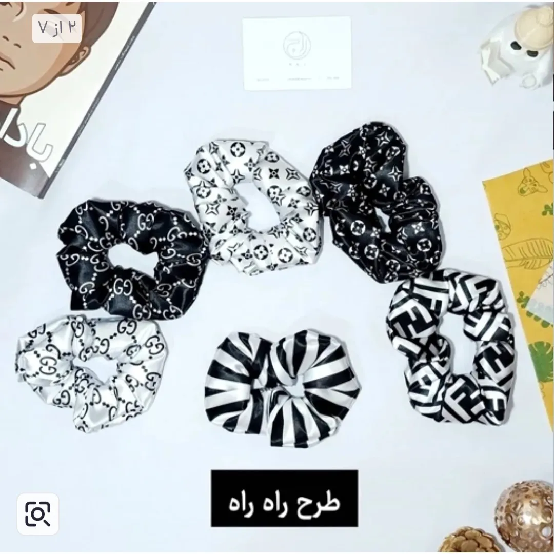کش ساتن اسکرانچی طرح کلاسیک رَج