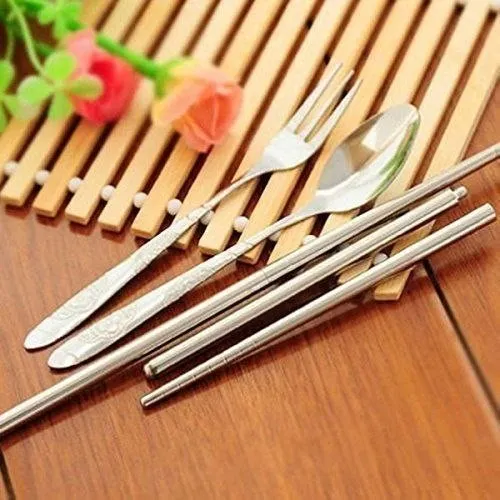 قاشق چنگال چوب سوشی با قاب گیره دار